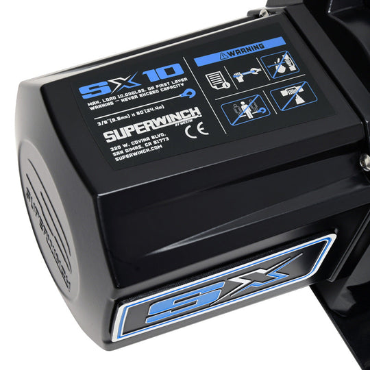 Superwinch SX10SR Synthetic Rope Winch - Semi Gloss Black