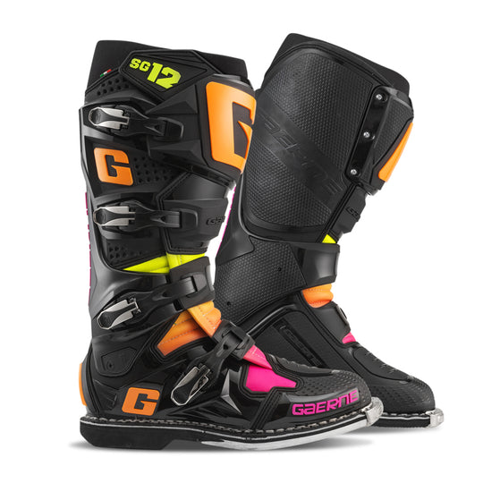 Gaerne SG12 Limited Edition Boot - Black/Orange/Pink - Size 12