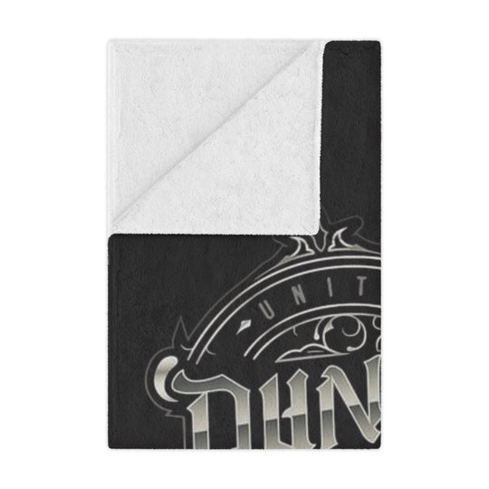 Minky Blanket — 'Dune Goons by Sand' Vintage Gothic Badges Plush Throw