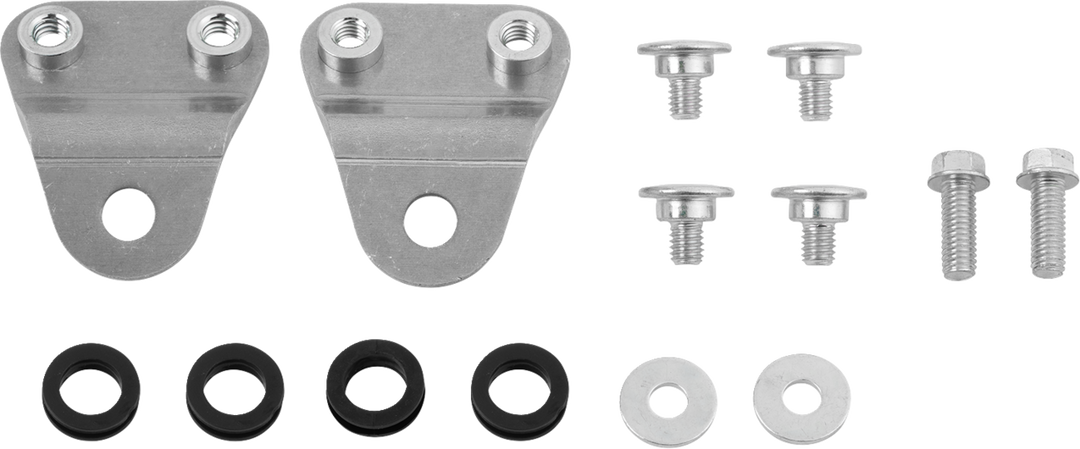 Works Connection Radiator Brace Set Silver - Kawasaki KX450F 2012-2015