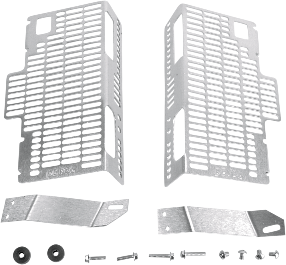 Devol Radiator Guard Brushed Aluminum - Suzuki RM85 2003-2023