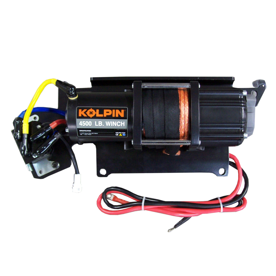Kolpin Quick Mount Winch Kit 4500 lb Synthetic Rope - Polaris Ranger XP 900 / XP 1000 / 1000 2013-2025