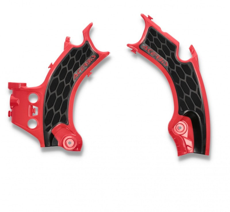Acerbis X-Grip Frame Guards - 21-24 Hon CRF250/450 - Red/Black