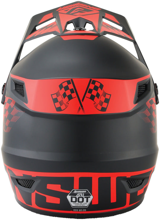 Answer AR1 Sweep Helmet Black/Red Youth