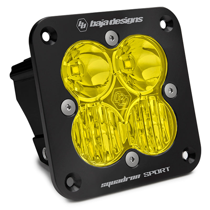 Baja Designs Squadron Sport Driving/Combo Flush Mount LED Light Pod - Amber