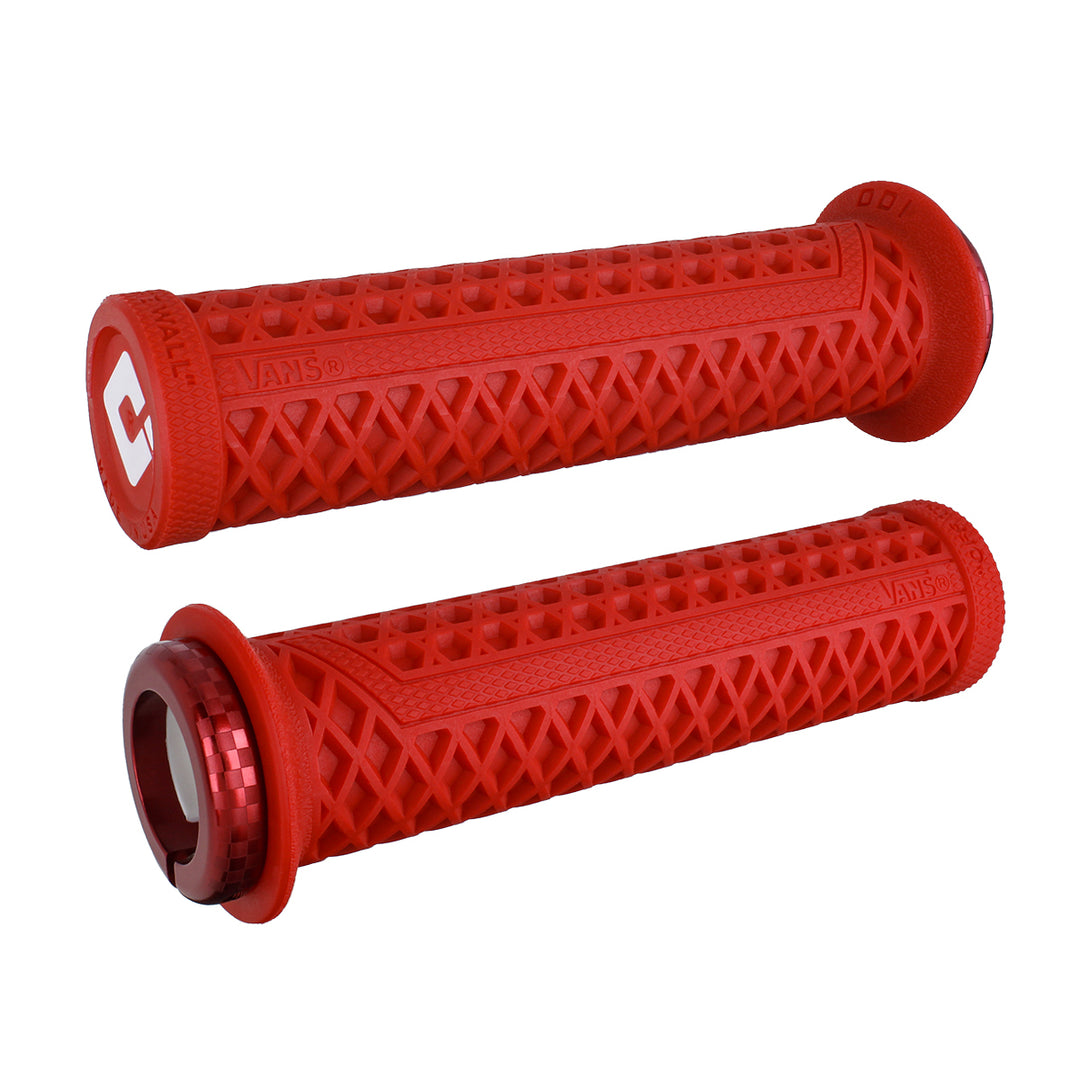 ODI Vans V2 Lock-On Grips - 135mm - Red / Red
