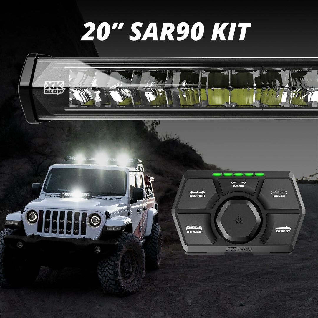 XK Glow Search and Rescue SAR90 LED Light Bar Kit - 20 in