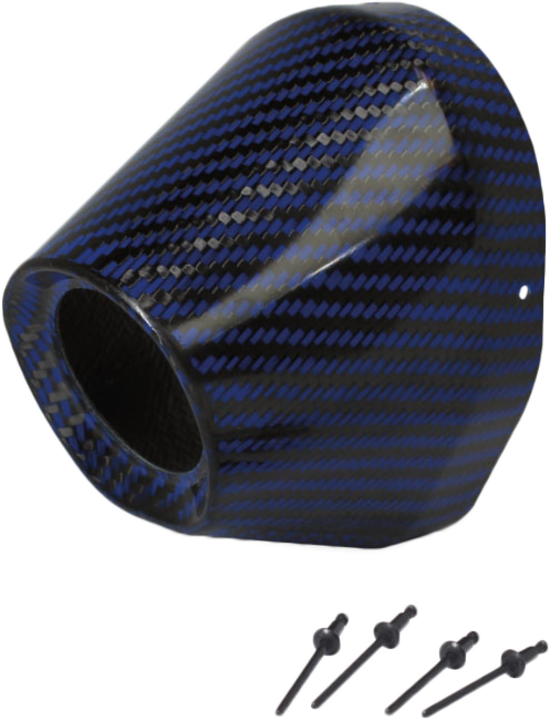 Pro Circuit Blue Carbon End Cap 4.5" with 1-3/4" Hole - Replacement Part