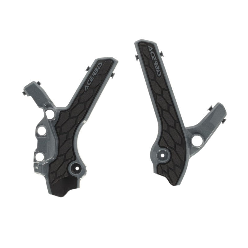 Acerbis X-Grip Frame Guards - 00+ Suzuki DRZ400 E/S/SM - Gry/Blk