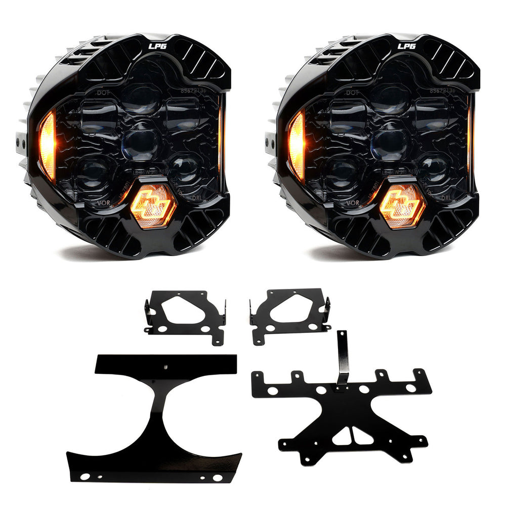 Baja Designs DOT LP6 LED Headlight Kit Amber - 2015-2024 Harley-Davidson Road Glide