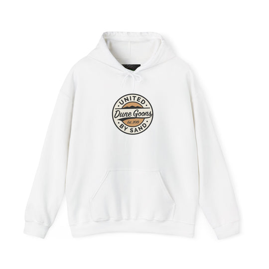 Dune Goons 2026 Logo Hoodie — Sand Dune Graphic Pullover