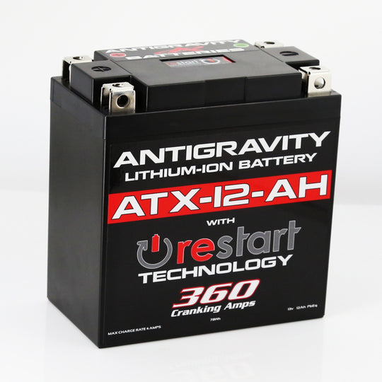Antigravity YTX12B-BS Lithium Battery w/ Re-Start AG-ATX12-AH-RS