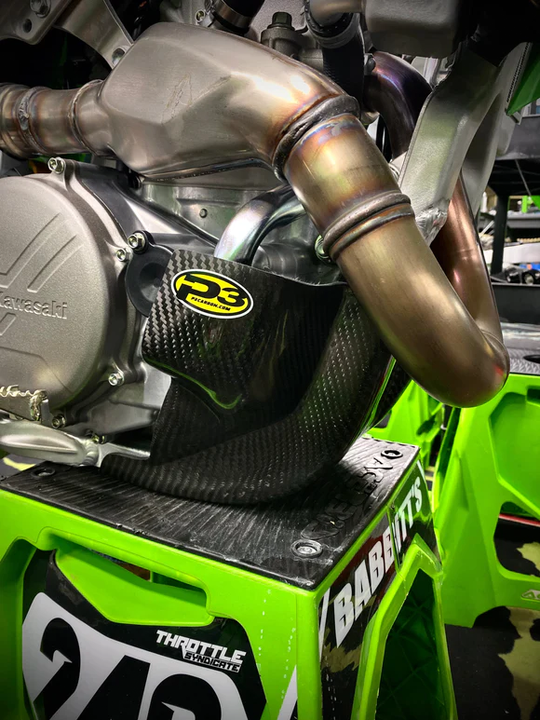 P3 Carbon Carbon Fiber Skid Plate with Link Guard KX450/X