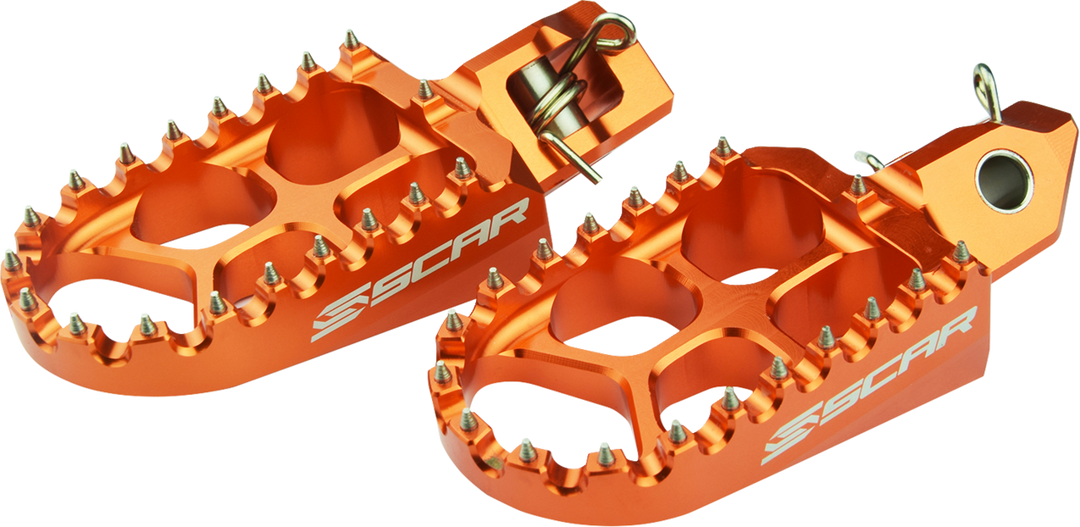 Scar Racing Evo Foot Pegs Orange - KTM 250 SX-F and More