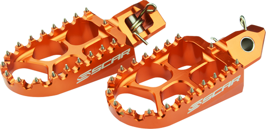 Scar Racing Evo Foot Pegs Orange - KTM 250 SX-F and More