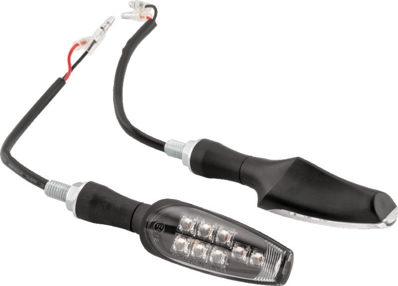 BikeMaster 8 Led Turn Signals Pair - Black