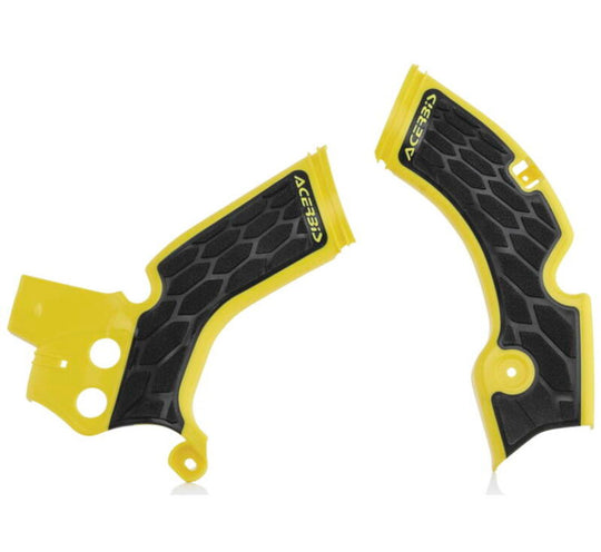 Acerbis X-Grip Frame Guards - 15-18 Suzuki RMZ250 - Yellow/Black