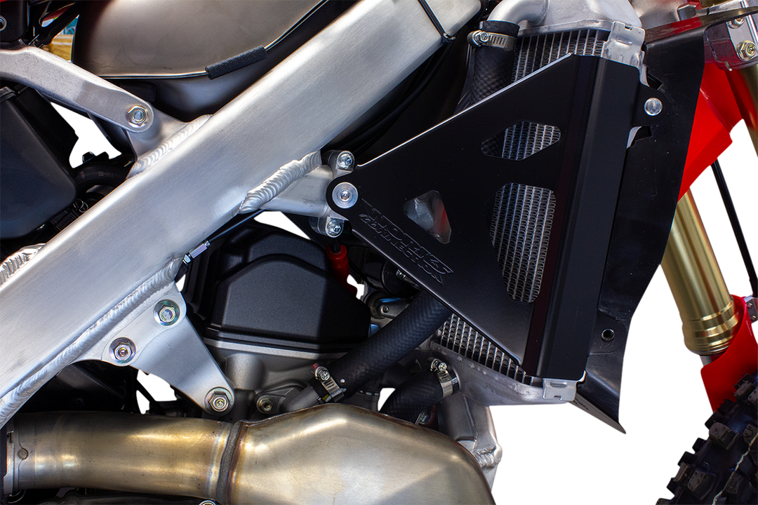 Works Connection Radiator Brace Set Black - Honda CRF450R and More
