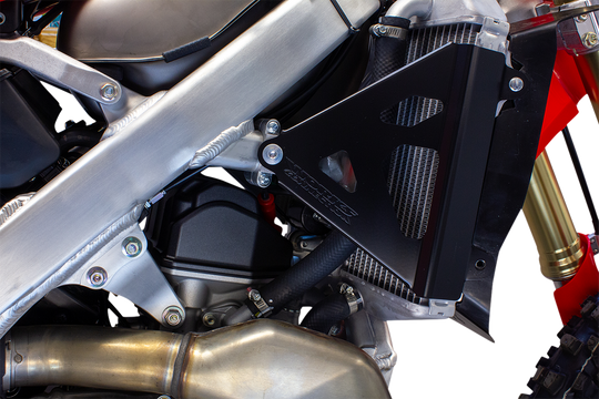 Works Connection Radiator Brace Set Black - Honda CRF450R and More