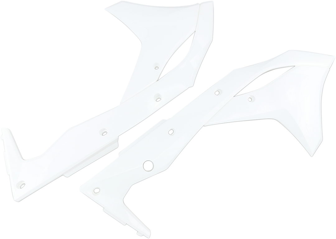 UFO Plast Radiator Covers White - Kawasaki KX250F 2017-2020
