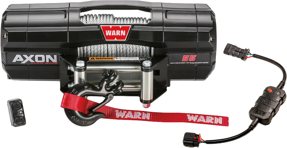 Warn AXON 55 Plow Mode Winch - 5500 lb Steel Rope UTV / ATV