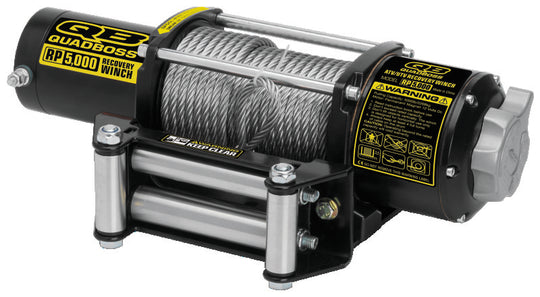 QuadBoss Winch Kit - 50ft Cable - 3.8hp - Roller Fairlead - Wireless Remote - 5000lb