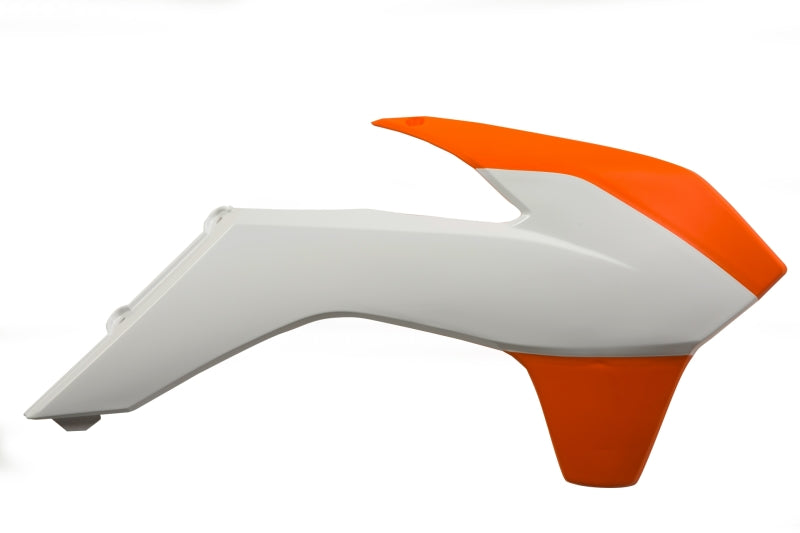 Acerbis Radiator Shroud - 13-16 KTM SX/SX-F/XC-F/EXC - Orange/Wht