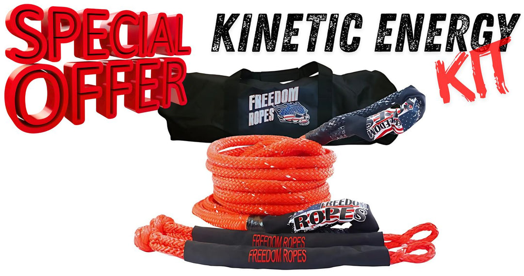 1"x30' Kinetic Energy Rope Kit with (2) 7/16" Soft Shackles (comes with the bag)