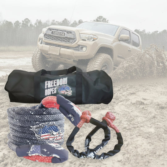 1"x30' Kinetic Energy Rope Kit with (2) 7/16" Soft Shackles (comes with the bag)