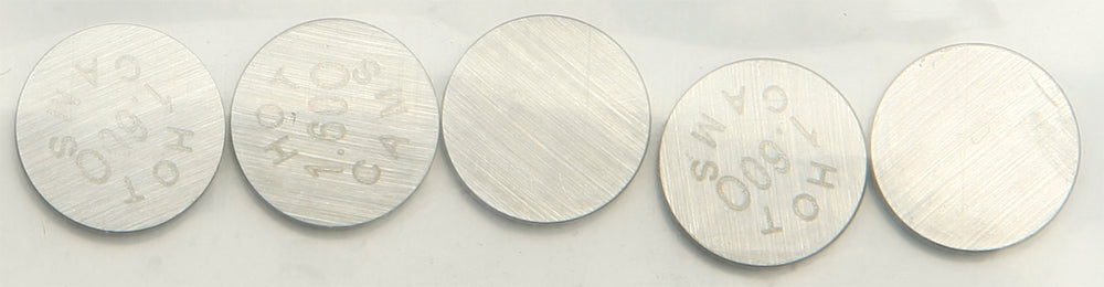 Hot Cams Valve Shim Refill 9.48mm 5 Pack 1.60mm