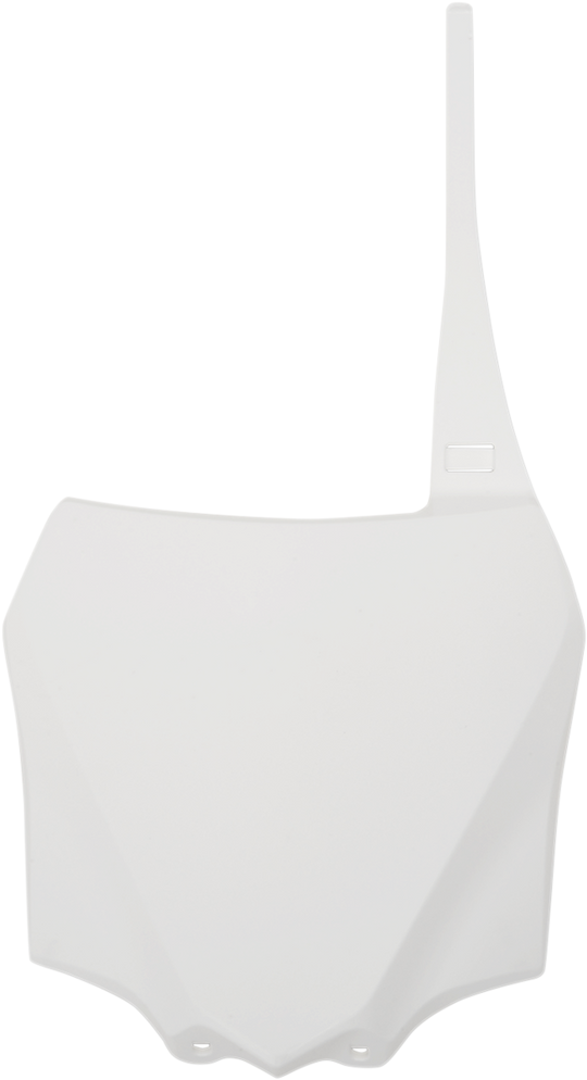 UFO Plast Front Number Plate White - Kawasaki KX85 2014-2025