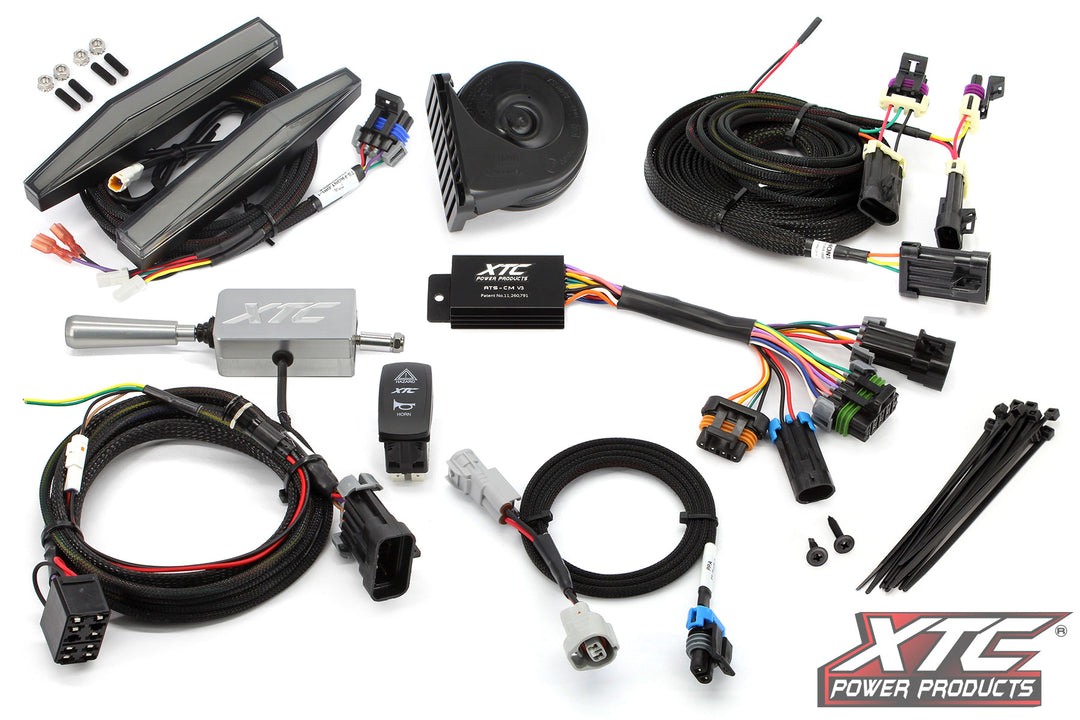 XTC Self-Canceling Turn Signal Kit with Billet Lever, Horn and X-LITE DRL - Honda - Pioneer 500 / 520 / 700 / 1000 2015-2026