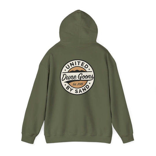 Dune Goons 2026 Logo Hoodie — Sand Dune Graphic Pullover