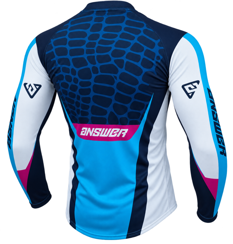 Answer Syncron Raceday Jersey Dark Blue/Cyan/Grey/Purple