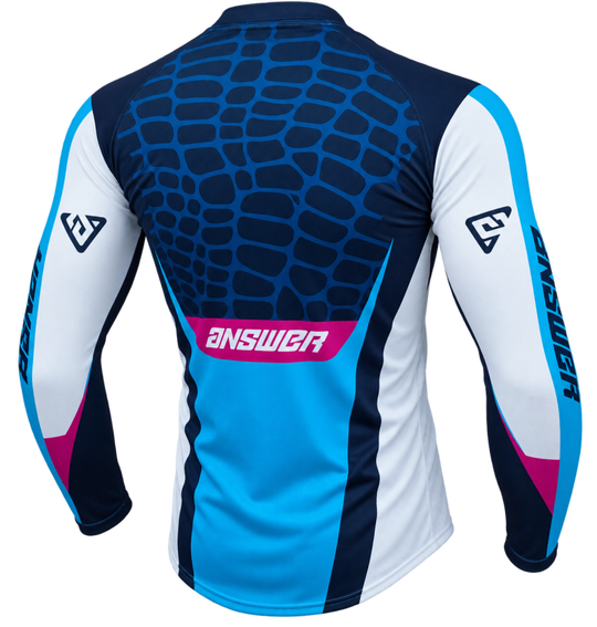 Answer Syncron Raceday Jersey Dark Blue/Cyan/Grey/Purple Youth