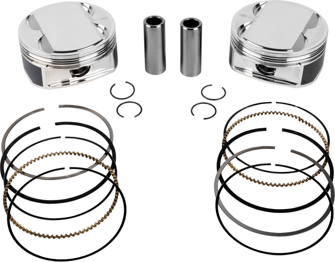 JE Pistons Piston Kit - Harley-Davidson Milwaukee-Eight 114/117 - 4.125" Bore 4.375" Stroke 11.5:1 CR 114" M8