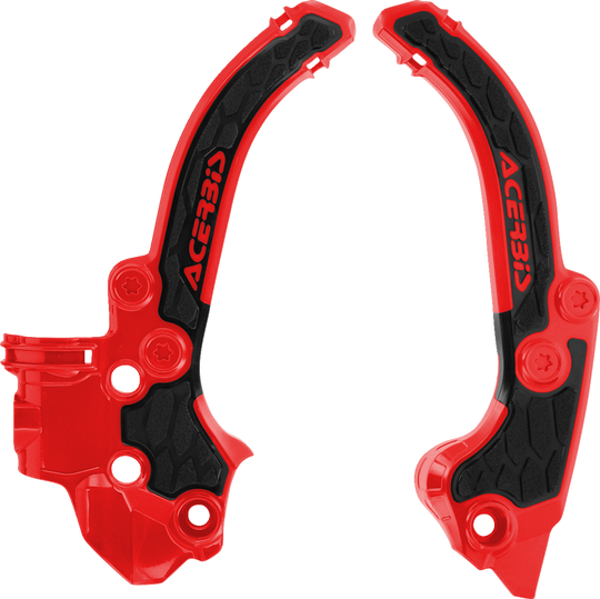 Acerbis X-Grip Frame Guards Black/Red - KTM 50 SX 2024-2025