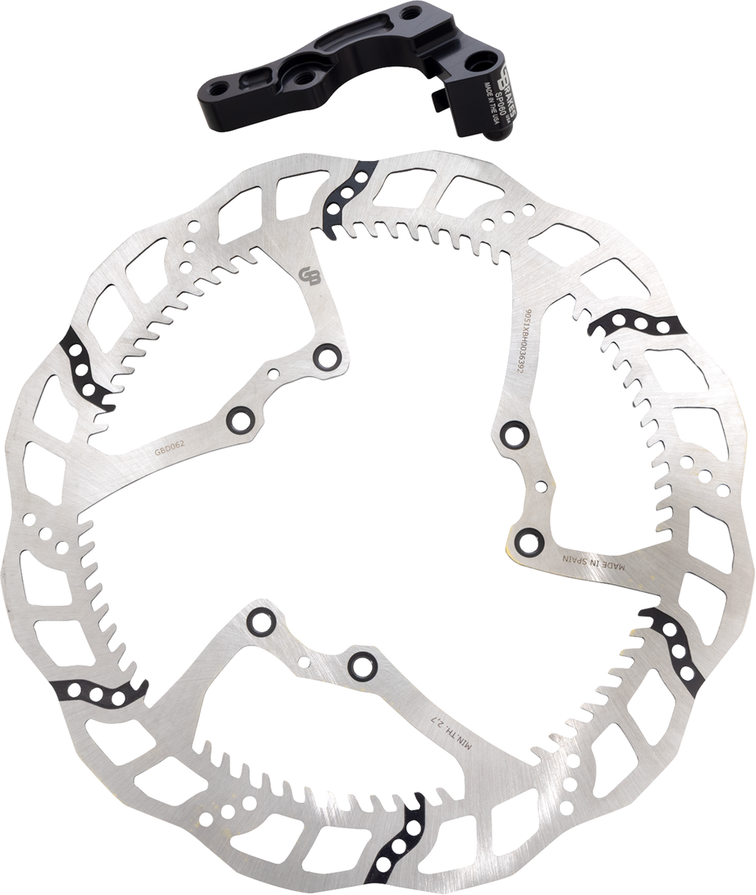 Gbrakes Brake Rotor Kit With Bracket Solid Mount 280 Mm - Honda CRF450R and More