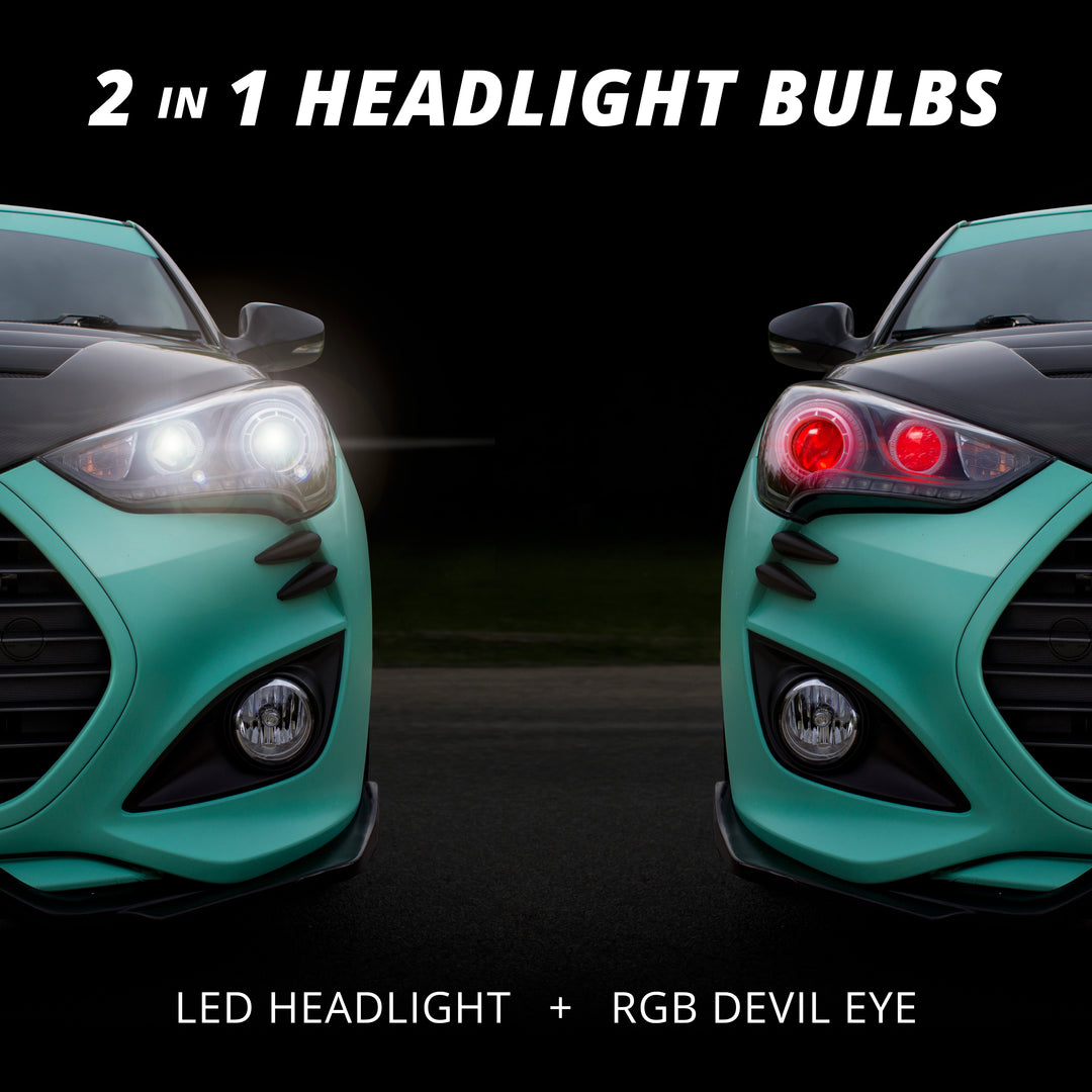 XK Glow H4 LED RGB Headlight Bulb Kit
