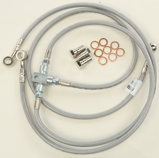G Brakes Stainless Steel Brake Line - Yamaha YFZ450 / YFZ450R - Front 3 Line Kit - Stock 2004-2012
