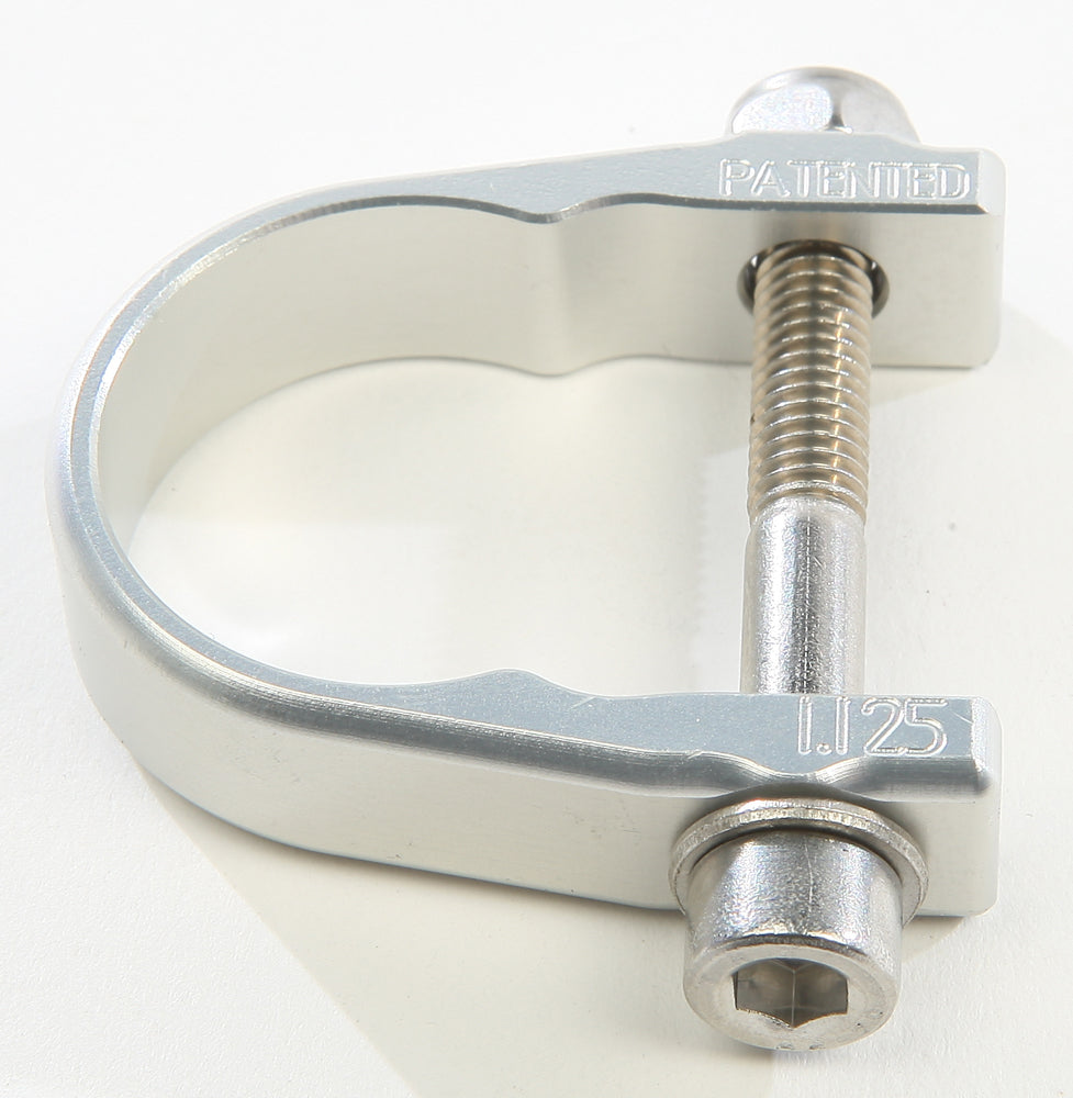 Axia Alloys Roll Bar Strap Clamp - UTV Roll Cage Mounting Clamp - 1.125 in / Silver