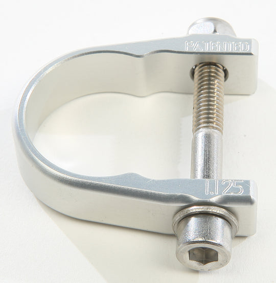 Axia Alloys Roll Bar Strap Clamp - UTV Roll Cage Mounting Clamp - 1.125 in / Silver