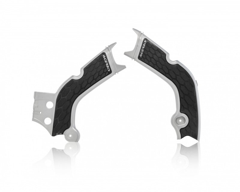 Acerbis X-Grip Frame Guards - 19-22 Hon CRF250/450 R/RX - Sil/Blk