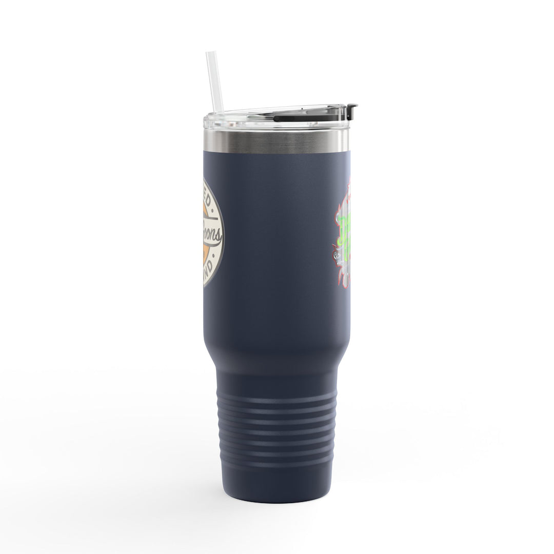 40oz Insulated Travel Mug — 'Dune Goons' Desert Racing Logo Tumbler