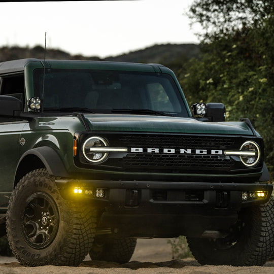 Baja Designs LED Light Kit Amber - 2021-2022 Ford Bronco w/Steel Bumper w/Upfitter