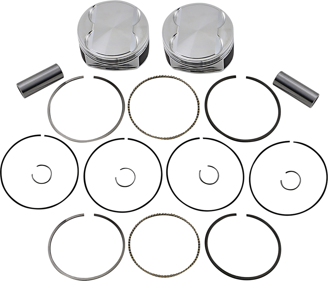 JE Pistons Piston Kit - Harley-Davidson Milwaukee-Eight 107 - 4.08" Bore +0.143" Oversize 107" M8