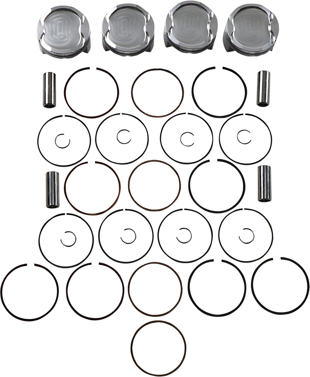 JE Pistons Piston Kit - Suzuki GSX1300R Hayabusa 99-07 - 81.00 mm 8.7:1 CR