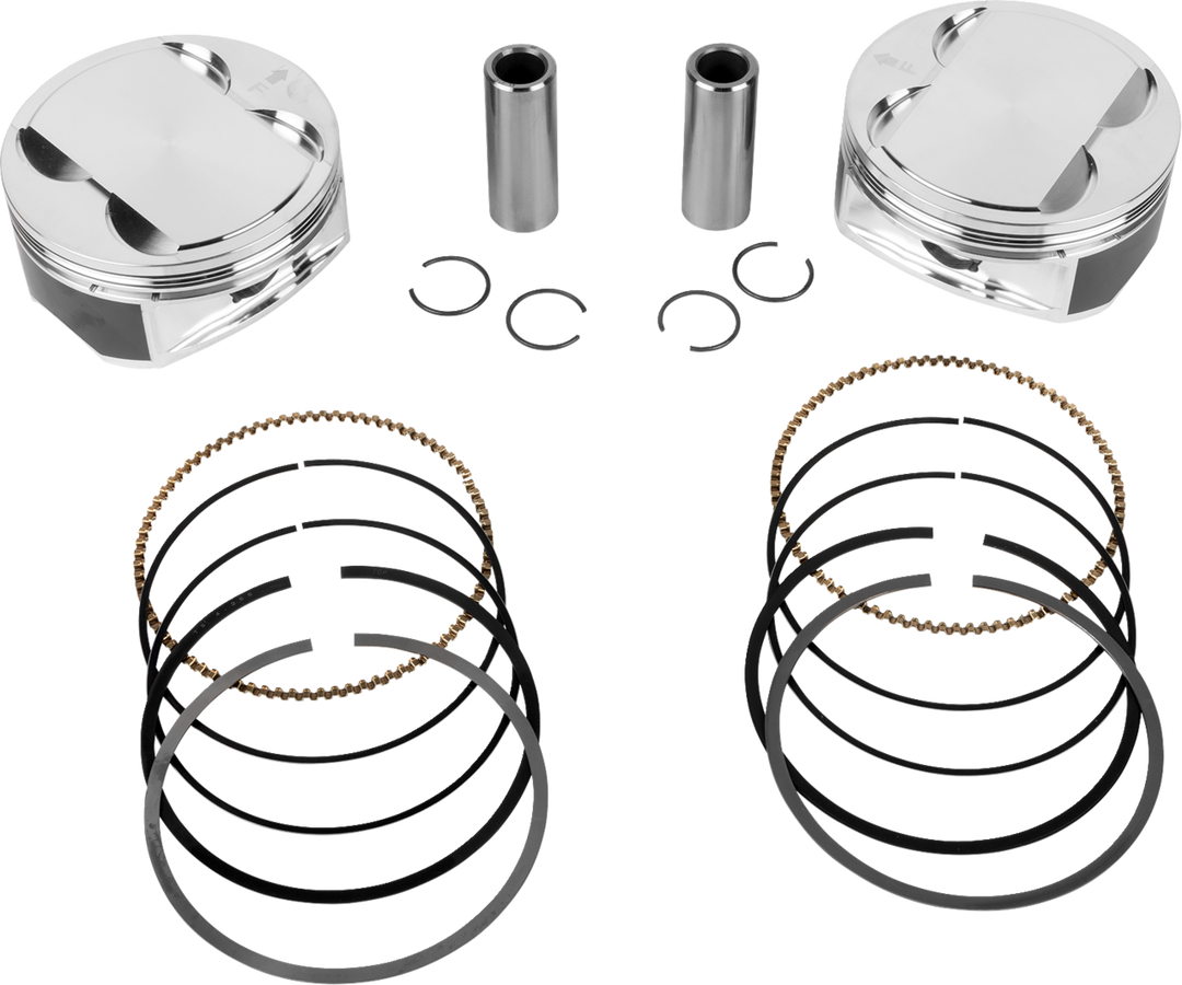 JE Pistons Piston Kit - Harley-Davidson Milwaukee-Eight 108 - 4.255" Bore 4.500" Stroke 12.0:1 CR 108" M8