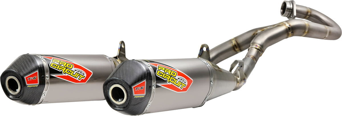 Pro Circuit Ti-6 Titanium Dual Full System with Carbon Caps - Honda CRF250R/RX 2018-2019
