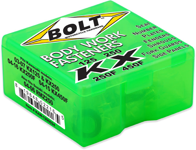 Bolt Full Body Work Fastener Kit Full Plastic KX (KAW-1200024)